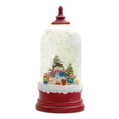 Snow Globe w/Snowman 10"H Plastic 6 Hr Timer 3 AA Batteries, Not Included or USB Cord Included