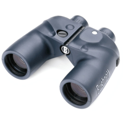 9" Matte Black Standard Sailboat Binoculars With Illuminated Compass