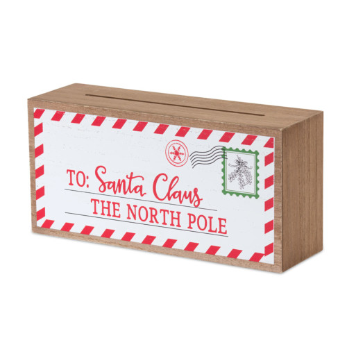 Set of 4 White and Red Contemporary Santa Claus Envelope Plaque 11.75"