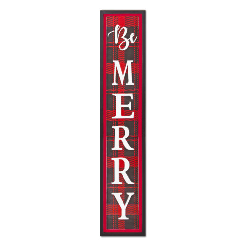 Set of 4 Red and White Be Merry Christmas Decorative Sign 41"
