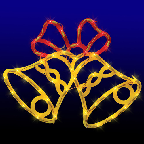 Impact Innovations Bell Silhouette Gold-Red Acrylic 1 each - Case Of: 1; Each Pack Qty: 1