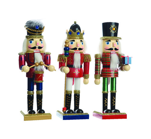 Decoris Assorted Nutcracker Soldier Christmas Decor - Case Of: 9; Each Pack Qty: 1;