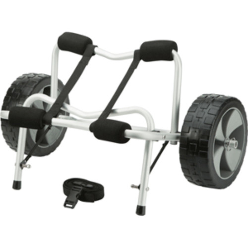 27" Black and White Collapsible Kayak and Canoe Carrying Cart