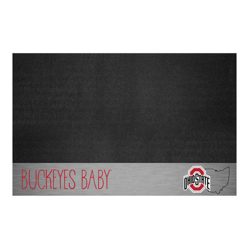 26" x 42" Black and Red NCAA Ohio State University Buckeyes Grill Mat Outdoor Area Rug