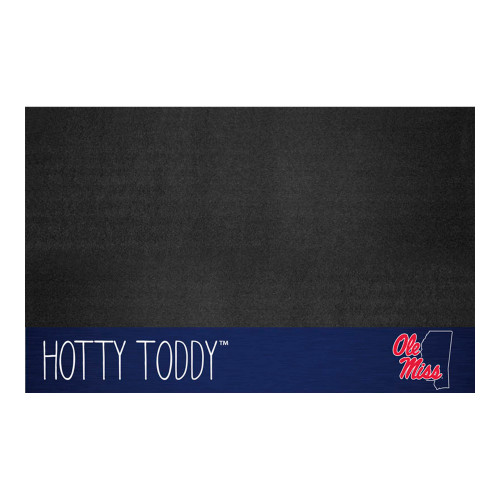 26" x 42" Black and Blue NCAA University of Mississippi Ole Miss Rebels Grill Mat Outdoor Area Rug