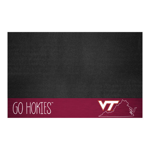 26" x 42" Black and Pink NCAA Virginia Tech Hokies Grill Mat Outdoor Area Rug