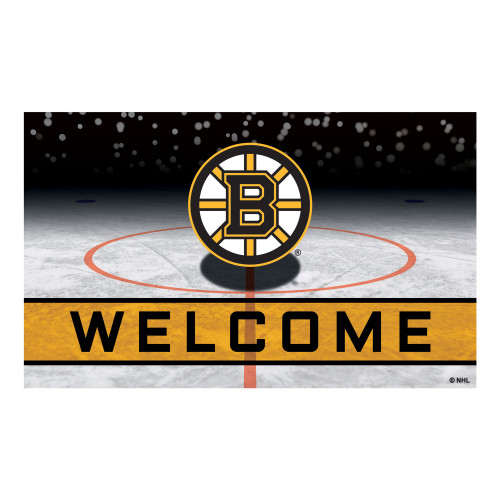 NHL Boston Bruins Heavy Duty Crumb Rubber Door Mat