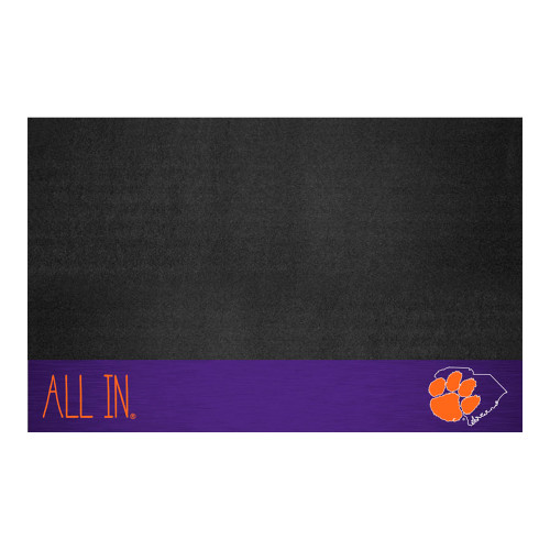 26" x 42" Black and Orange NCAA Clemson University Tigers Grill Mat Outdoor Area Rug