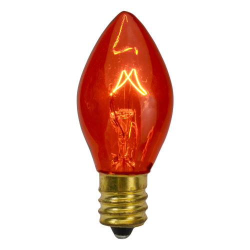 Pack of 4 Amber C7 Transparent Christmas Replacement Bulbs