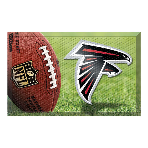 19" x 30" Brown and Black NFL Atlanta Falcons Shoe Scraper Door Mat
