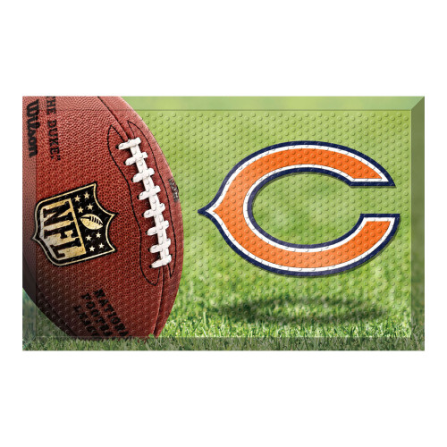 19" x 30" Brown and Orange NFL Chicago Bears Shoe Scraper Door Mat