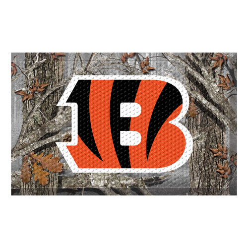 19" x 30" Gray and Orange NFL Cincinnati Bengals Shoe Scraper Door Mat