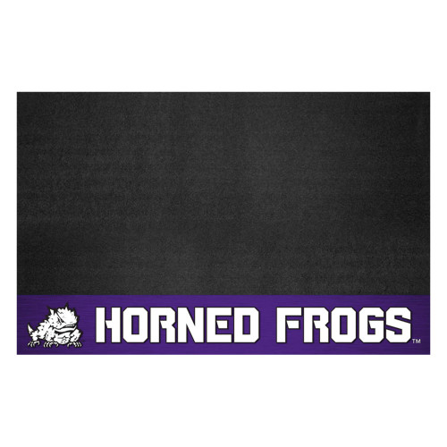 26" x 42" Black and White NCAA Texas Christian University Horned Frogs Grill Mat Tailgate Accessory