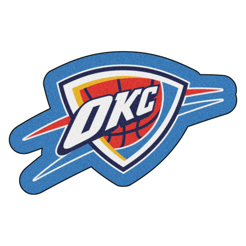 36" x 22.3" Blue and White NBA Oklahoma City Thunder Mascot Door Mat