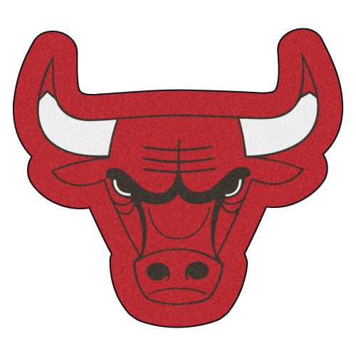 36" x 32.6" Red and White NBA Chicago Bulls Mascot Door Mat
