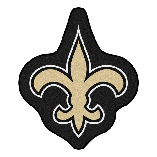 30.3" x 36" Black and Ivory NFL New Orleans Saints Mascot Logo Area Rug