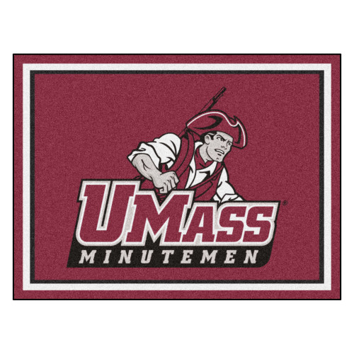 8' x 10' Red NCAA University of Massachusetts Minutemen Non-Skid Area Rug