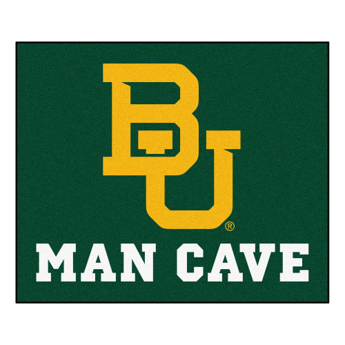 5' x 6' White and Green NCAA Bears Man Cave Tailgater Rectangular Mat Area Rug