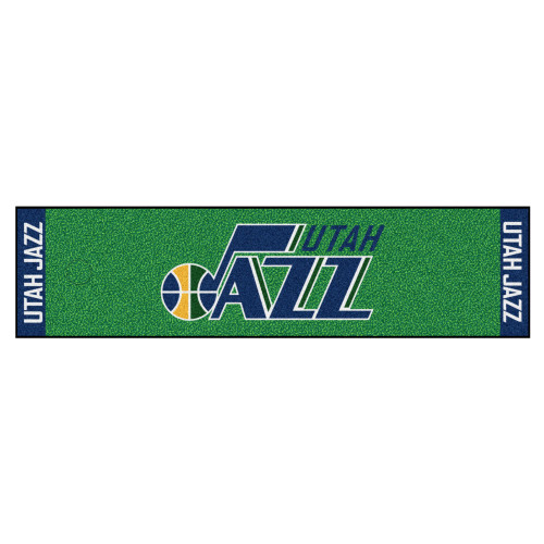 18" x 72" Green and Blue NBA Utah Jazz Rectangular Golf Putting Mat
