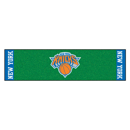 18" x 72" Green and Orange NBA New York Knicks Rectangular Golf Putting Mat