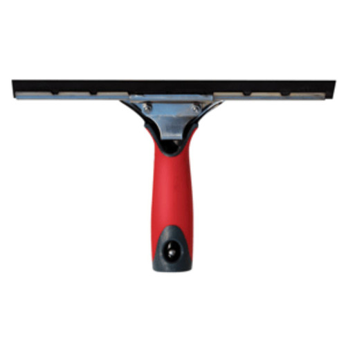15" Black and Red Contemporary Squeegee with Handle