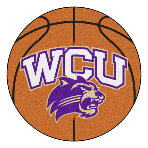 Orange and Purple NCAA Western Carolina University Catamounts Basketball Welcome Door Mat 27"