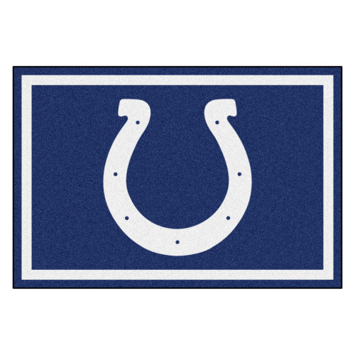 4.9' x 7.3' Blue and White NFL Indianapolis Colts Ultra Plush Rectangular Area Rug