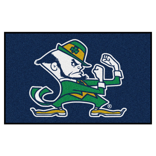 59.5" x 94.5" Blue and Green NCAA Notre Dame Fighting Irish Ulti-Mat Outdoor Area Rug