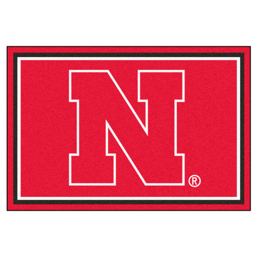 4.9' x 7.3' Red NCAA University of Nebraska Blackshirts Cornhuskers Ultra Plush Area Rug