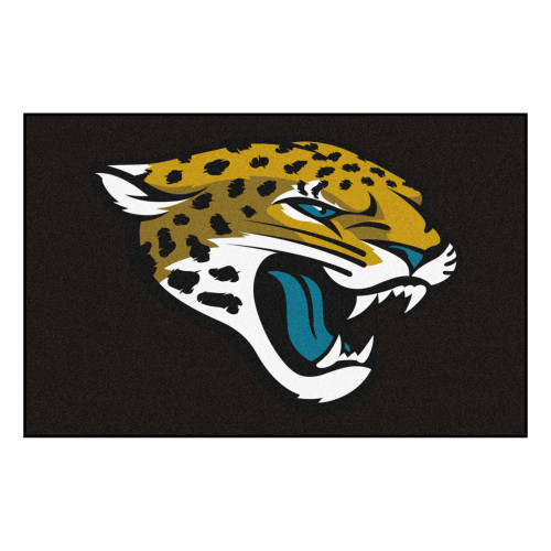 19" x 30" Black and White NFL Jacksonville Jaguars Rectangular Starter Mat