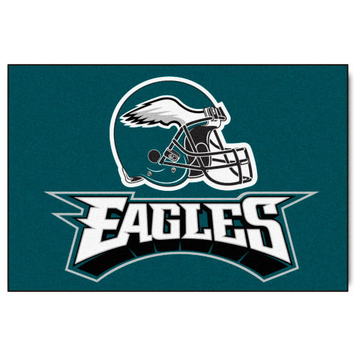 59.5" x 94.5" Green and White NFL Philadelphia Eagles Rectangular Ultility Mat