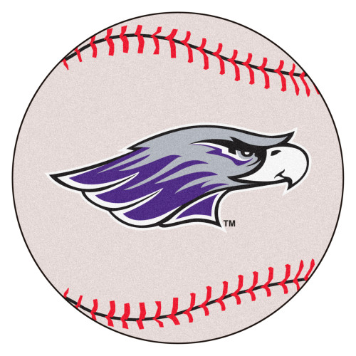 27" White and Purple NCAA University of Wisconsin-Whitewater Warhawks Spherical Mat