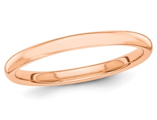 Ladies 2mm Stackable Wedding Band Ring in 14K Rose Gold - 08QGG0006P-4