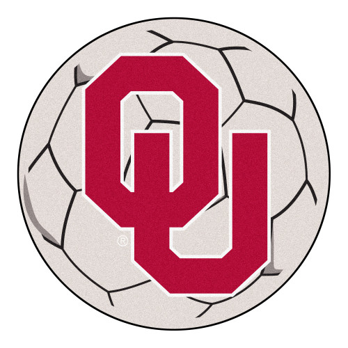 27" Rhino Gray and Red NCAA University of Oklahoma Sooners Round Area Rug