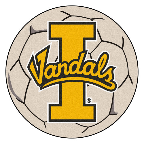 27" Yellow and Black NCAA University of Idaho Vandals Round Area Rug