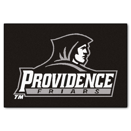 19" x 30" White and Black NCAA Providence College Friars Starter Mat Rectangular Area Rug
