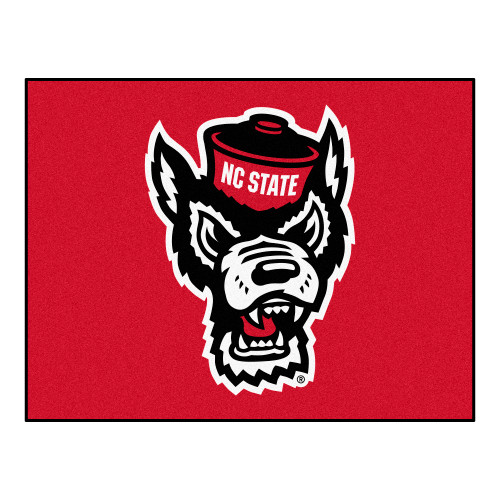 33.75" x 42.5" Red and White NCAA North Carolina State University Wolfpack All Star Mat Area Rug