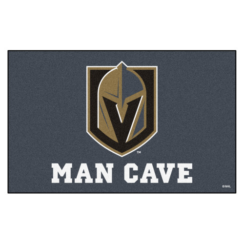 5' x 6' Black and Brown NHL Vegas Golden Knights Man Cave Ultimate Rectangular Mat Area Rug