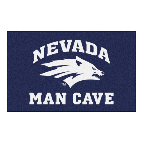 59.5" x 94.5" Blue and White NCAA University of Nevada Wolf Pack Outdoor Tailgater Area Rug