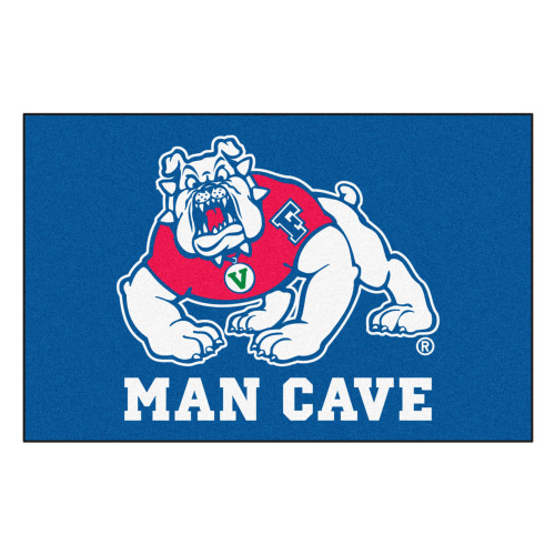 19" x 30" Red and Blue NCAA Bulldogs Man Cave Starter Rectangular Mat Area Rug
