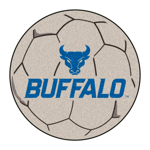 27" Gray and Blue NCAA State University of New York at Buffalo Bulls Soccer Ball Area Rug