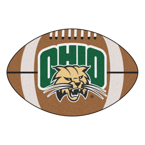 20.5" x 32.5" Brown and Green NCAA Ohio University Bobcats Football Mat
