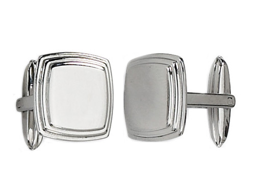 Stainless Steel Mens Chisel Cuff Links