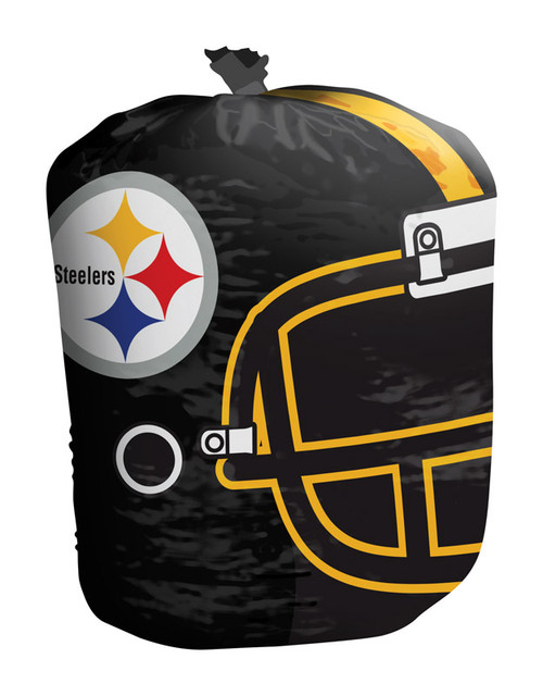 Stuff-A-Helmet Pittsburgh Steelers 57 gal. Trash Bags Twist Tie 1 pk - Case Of: 1; Each Pack Qty: 1