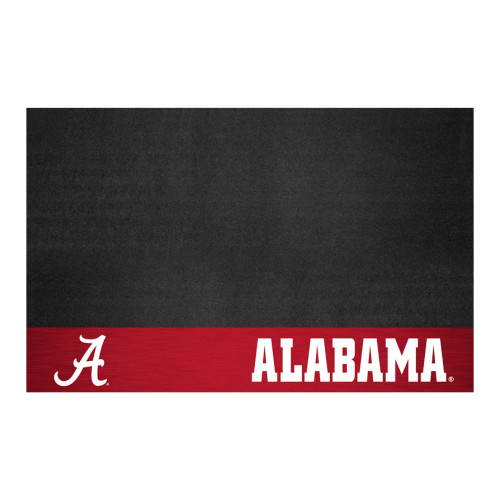 26" x 42" Black and Red NCAA Crimson Tide Grill Mat Tailgate Accessory