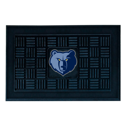 19.5" x 31.25" Black and Blue NBA Memphis Grizzlies Outdoor Door Mat