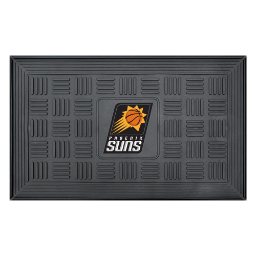 19.5" x 31.25" White and Orange NBA Phoenix Suns 3-D Team Medallion Doormat