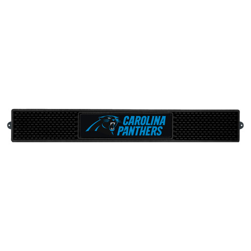 3.25" x 24" Black NFL Carolina Panthers Drink Mat Tailgate Accessory