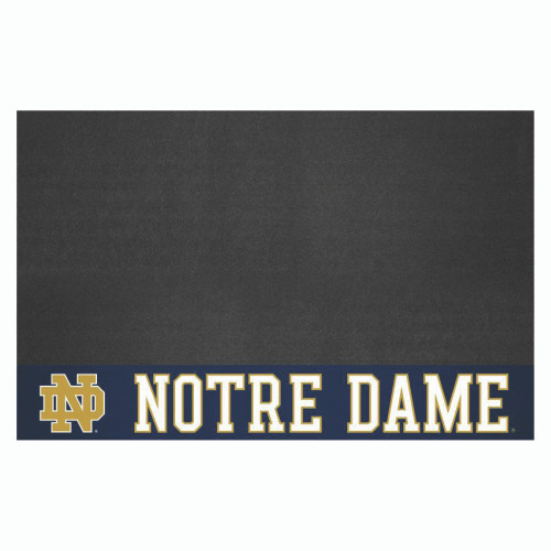 26" x 42" Black and White NCAA Notre Dame Fighting Irish Grill Mat Tailgate Accessory