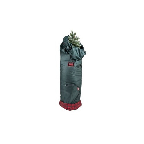 Green and Red Large Adjustable Christmas Tree Protective Storage Bag - Holds 6-9 Foot Trees